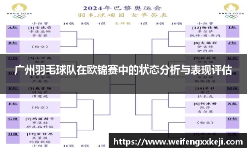 广州羽毛球队在欧锦赛中的状态分析与表现评估
